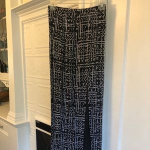 silence + noise print maxi skirt with slit